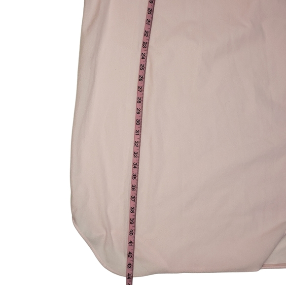 Vtg Pink Maxi Nightgown Size Small Puff Sleeve Lace Quilted Pearl Button Modest - Picture 11 of 13